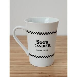 See's Candies Unisex White Porcelain Coffe Tea Mug Cup (P7)